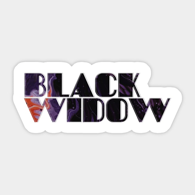 Black Widow Sticker by afternoontees
